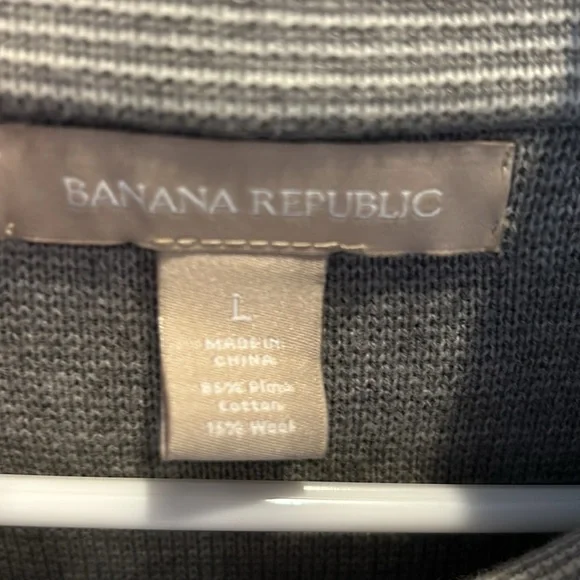 BananaRepublic women’s button down cardigan sweater, grey, size Large, 85% Pima - Picture 6 of 13